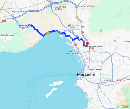 Itinéraire Matoubrillant Le rove